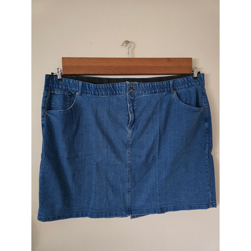 Woman Within blue denim skort size 38W plus size